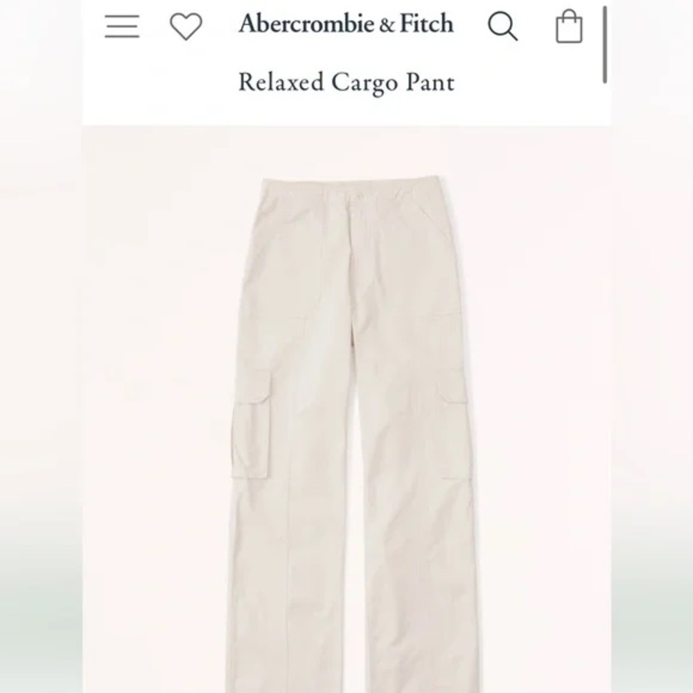 Abercrombie Cream Cargo Pants